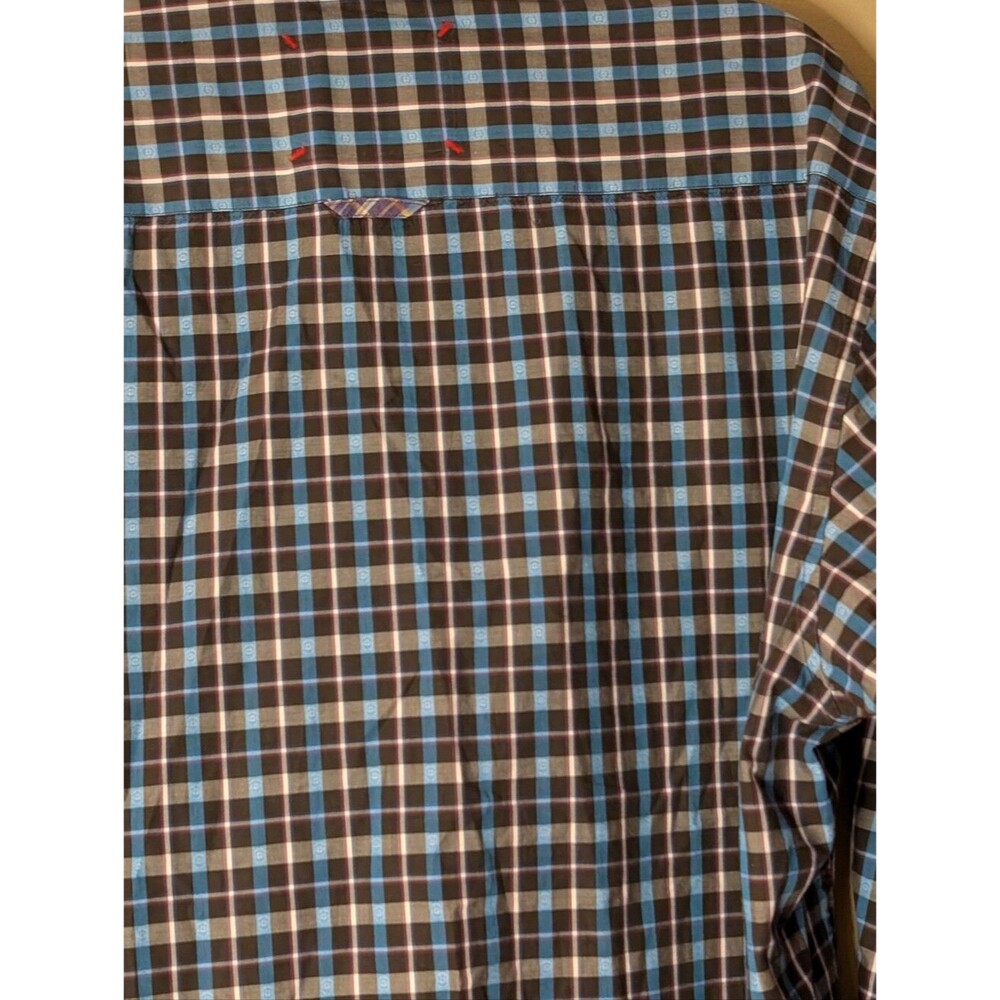 Robert Graham The Freshly Laundered Shirt Blue Black Orange Plaid size XL cotton - Picture 7 of 9